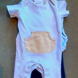 Boutique button romper short slv with pants SOFT!